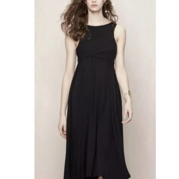 Maje Dresses & Skirts - MAJE black dress Rov crisscross‎ pocket size 2
